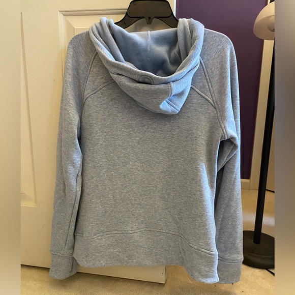 LULULEMON Scuba Plush Full Zip Hoodie - Heathered Chambray Blue Size 10 - Picture 3 of 5